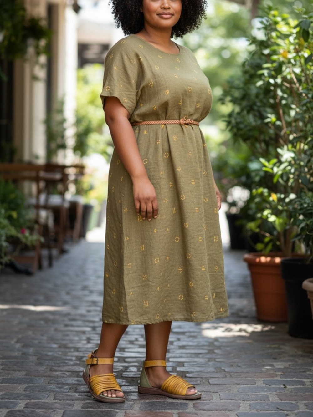 BED|STU Olive and Mustard Leather Strappy Sandals with Ankle Buckle